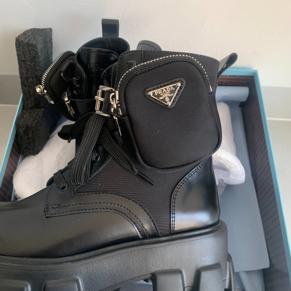 Prada Monolith Black Military Boots - Picture 5 of 5